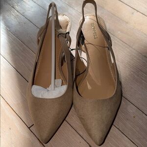 Express Women's Beige Slingback Heels
